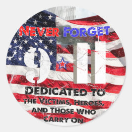 11-årsdagen av september runt klistermärke