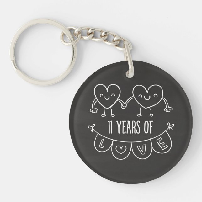 11-årsjubiléet Gift Chalk Hearts (Framsidan)