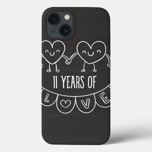 11-årsjubiléet Gift Chalk Hearts (Baksida)