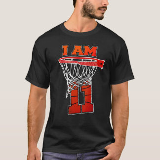 11 Basketball Theme Födelsedagsfest Firande T Shirt
