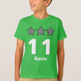 11 Birthday Boy Stars Big Number eget namn V04 T Shirt