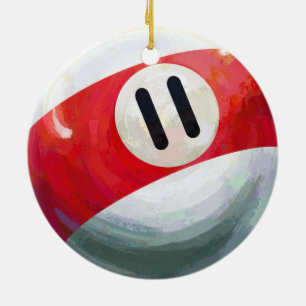 11 Boll Julgransprydnad Keramik