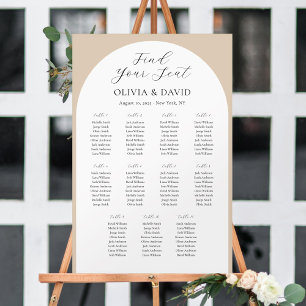11 Bord Beige Arch Hitta ditt sittplatsschema Poster