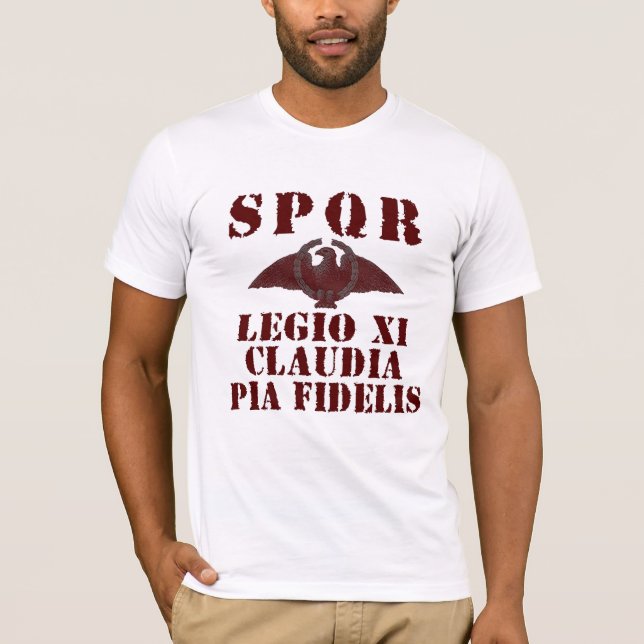 11 Claudiuss 11th lojala legion - romersk örn Tee Shirt (Framsida)