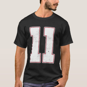 #11 Dispositionsnummer 11 Varsity Fläkt Sports Tea T Shirt