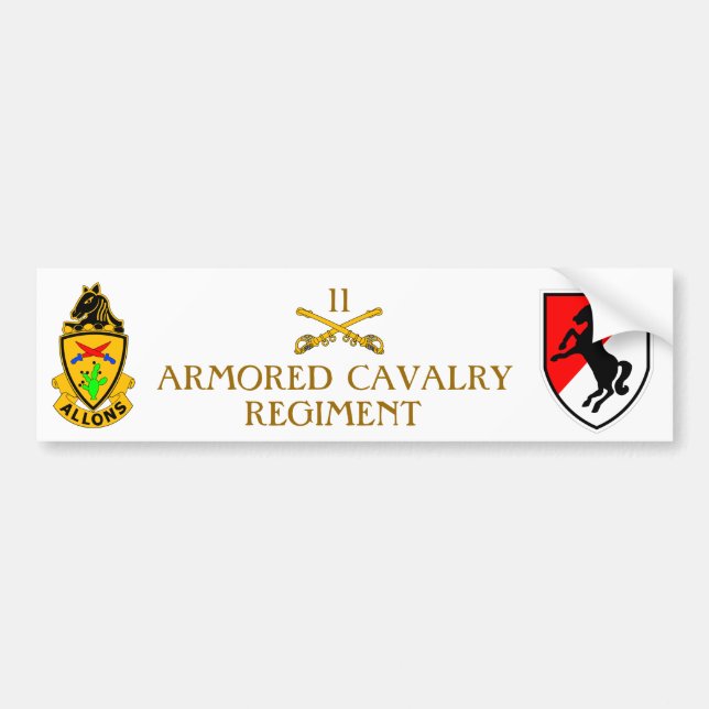11:e ARMORED CAVALRY REGIMENT Bildekal (Framsidan)