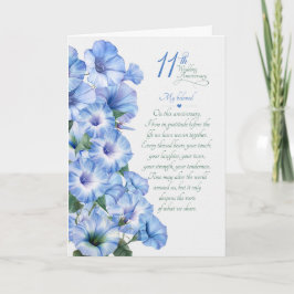 11:e årsdagsgåva med sentimental Morning Glory Kort