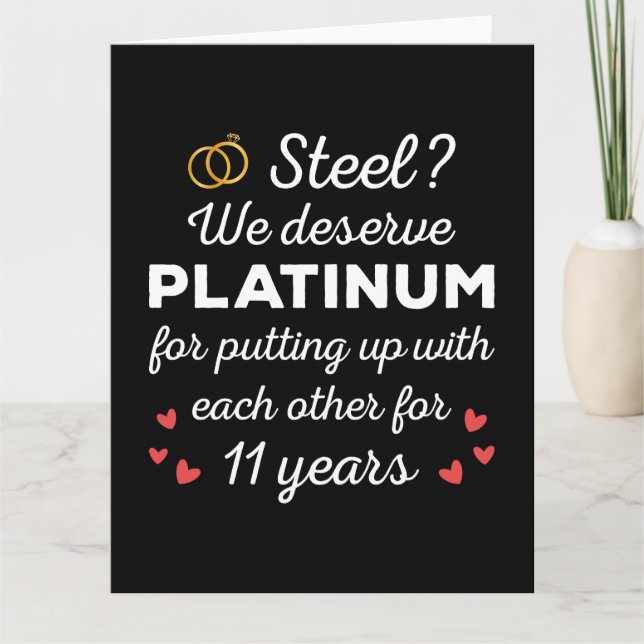 11:e Bröllop-årsdagen I - Stålverkets fina par Kort (Framsida)