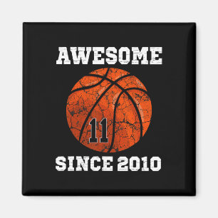 11:e födelsedag Basketball Älskare Gift 11 år gamm Magnet