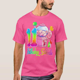 11:e födelsedag: Candy Girl 11 Years Old Them T Shirt