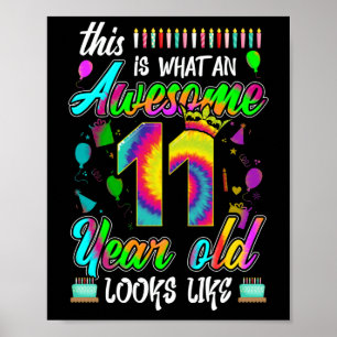 11:e födelsedag Fantastisk 11-åring ser ut som Poster