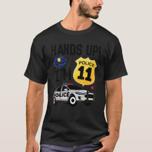 11:e födelsedag Policeman Boy Elva Year Old Police T Shirt