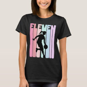 11:e födelsedag - Retro Bysketbyll Player 11 år ga T Shirt
