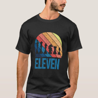 11:e födelsedag, retro chess 11 år gammal pojkflic t shirt