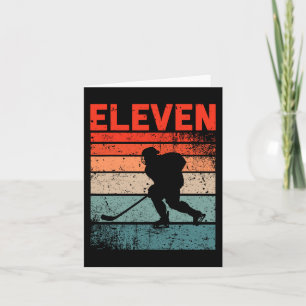 11:e födelsedag Retro Ice Hockey 11-årig Boy Gi Kort