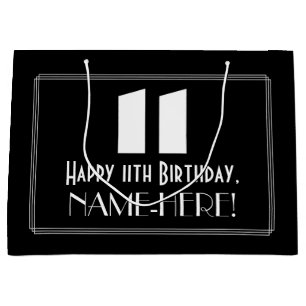 11:e födelsedagen ~ Art Deco Inspired Titta "11" +