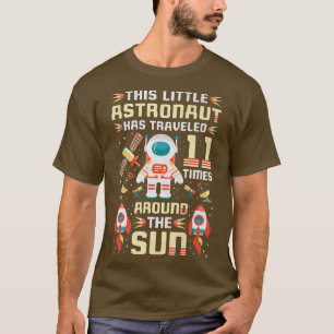 11:e födelsedagen Astronaut har rest 11 gånger i v T Shirt