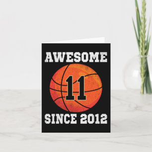 11:e födelsedagen Basketball Älskare 11 år gammal Kort