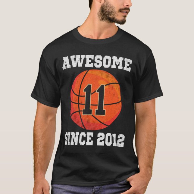 11:e födelsedagen Basketball Älskare 11 år gammal  T Shirt (Framsida)