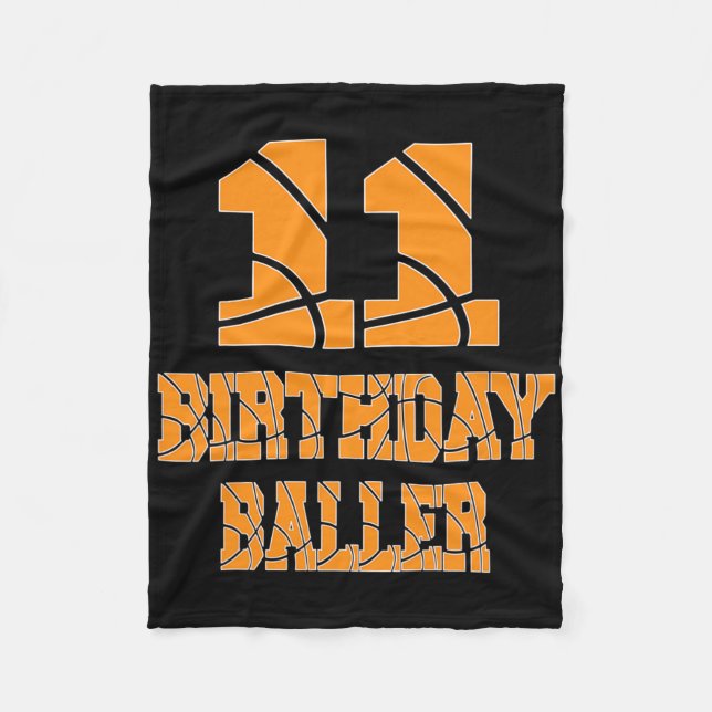 11:e födelsedagen Byller Boy 11 ÅRS Bysketbyll T Fleecefilt (Framsidan)