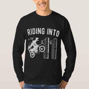 11:e födelsedagen Dirt Bike Party Motocross Elva Y T Shirt