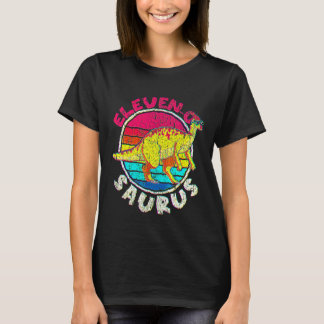 11:e födelsedagen Elva O Parasaurolophus Family Ma T Shirt