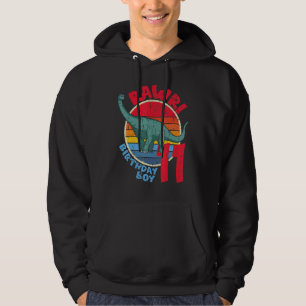 11:e födelsedagen i Rawr! Brachiosaurus I Family M Hoodie
