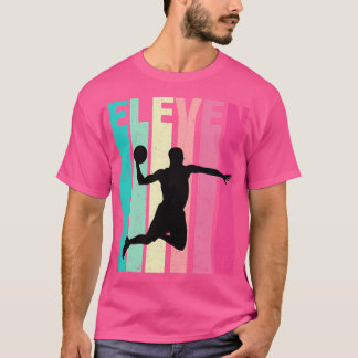 11:e födelsedagen Retro Basketball Älskare 11 år g T Shirt