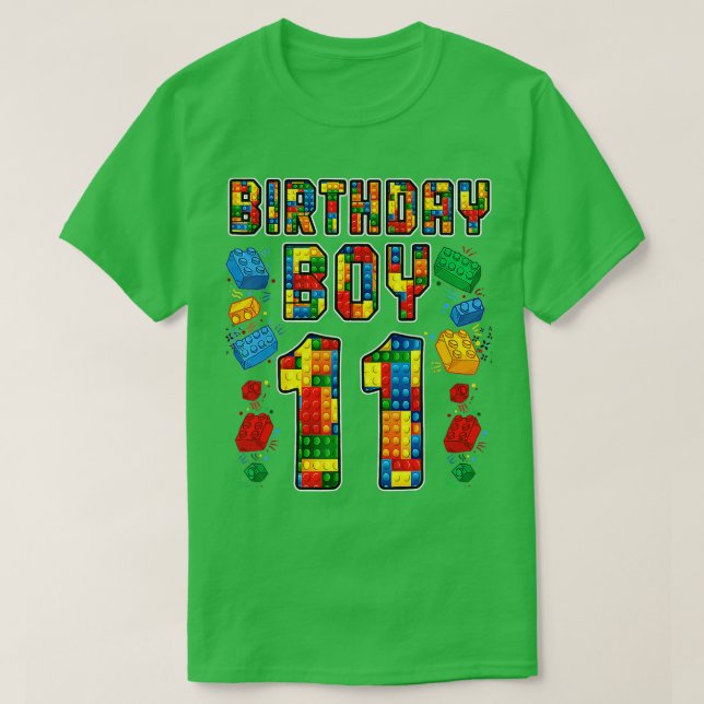 11:e födelsedagsbyggaren, 11 år gammalt block Bu T Shirt (Design framsida)