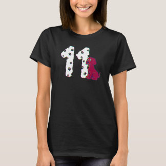 11:e Födelsedagsfesten Cake Labrador Puppy Hundäga T Shirt