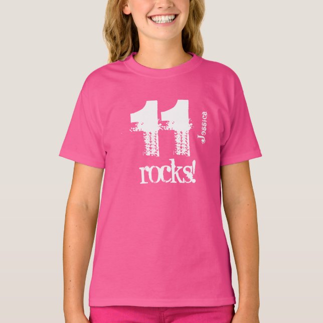 11:e födelsedagsgåva för 11 års gammalt anpassat n t shirt (Framsida)