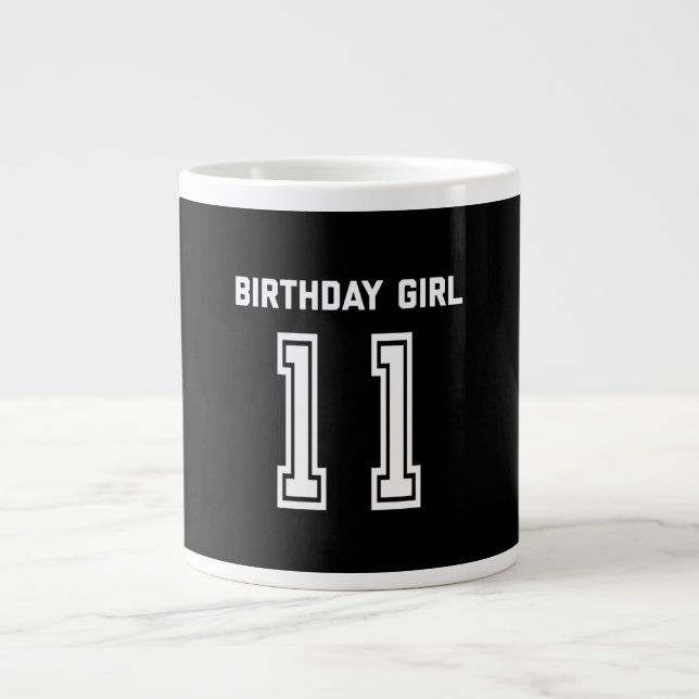 11:e födelsedagskorgen 11 år gammal flicka jumbo mugg (Framsidan)