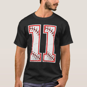 11:e födelsedagspojken Baseball 11 år gammal baski T Shirt