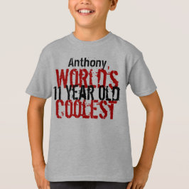 11:e födelsedagspressen - världens äldsta 11-åriga t shirt