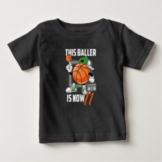 11:e födelsedagsspelaren Basketball Player, ynka 1 T Shirt