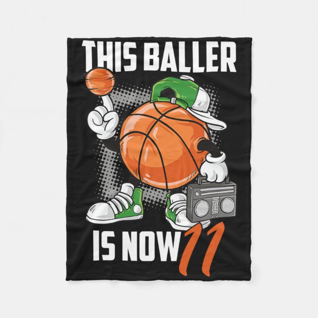 11:e födelsedagsspelarRoligten 11 år gammal k Fleecefilt (Framsidan)