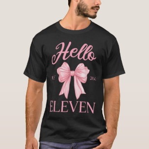 11:e födelsedagstidningen Girl Cute Coquette Bow H T Shirt