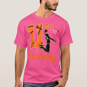 11:e födelsedagstoket tema 11-åriga pojkkartan t shirt