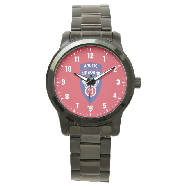 11:e luftburna divisionen Arctic Angels Veteran RD Armbandsur (Framsida)