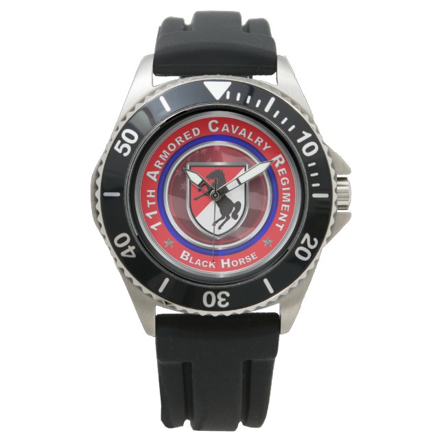 11:e pansarkavalleriregementet ”Black Horse” Armbandsur (Framsida)