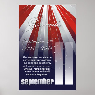 11:e september - Poster för stort ihågkommande