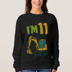 11:e Tecknaden Gult Crawler Excavator 11 T Shirt