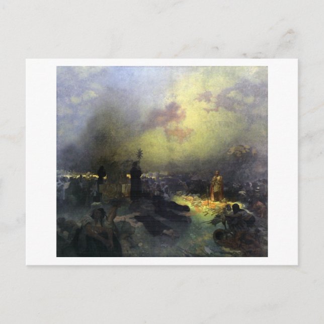 #11 Efter slaget vid Vitkov Backe, Mucha Vykort (Framsida)