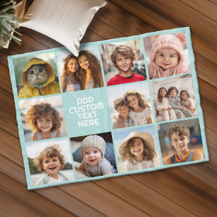 11 Foto Grid industribox namn - aqua Fleecefilt