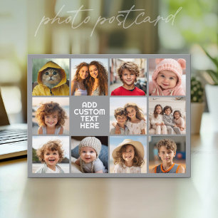 11 Foto Grid industriell box namn - grå Vykort