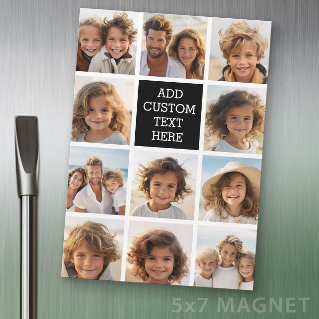 11 Foto Instagram-kollage med svart - Magnet (Photo Magnet - 5x7 size)