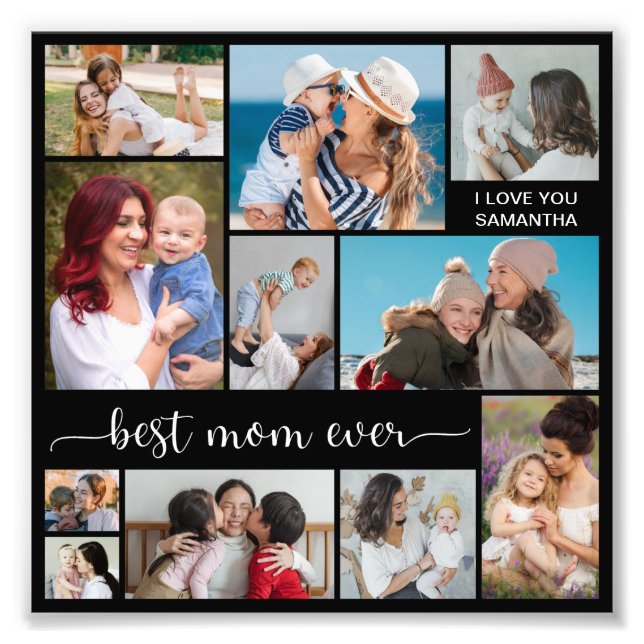 11 Fotokollage Bästa Mamma någonsin Fotoutvidgning Fototryck (Framsidan)