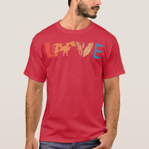11 kV Kärlek Cow Vintage Cow Älskare Cow-odling T Shirt