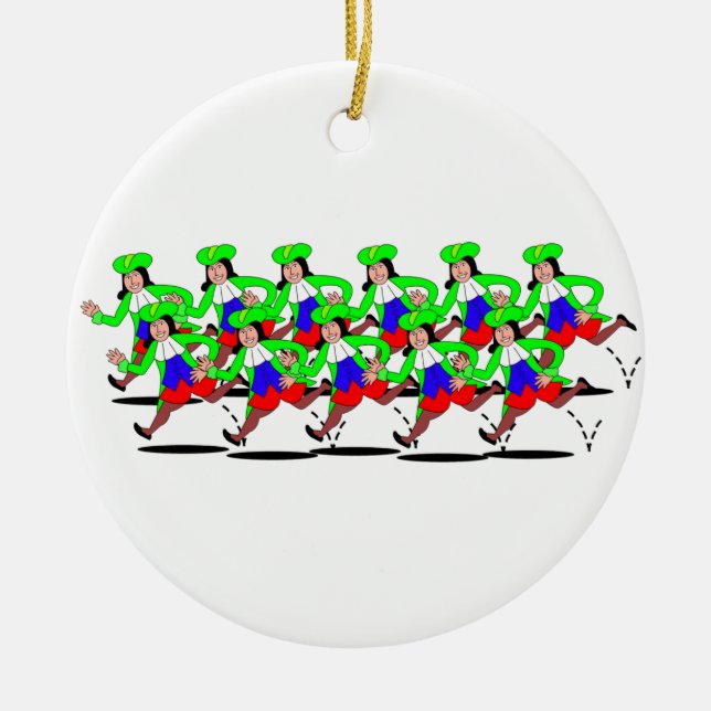 11 Lords Hoppa Julgransprydnad Keramik (Framsidan)