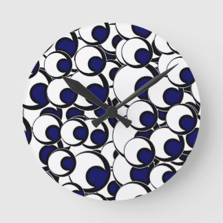 11 ögonbollar ÖGA EYEBALLS BLACK BLUE IRIS WHITE G Rund Klocka